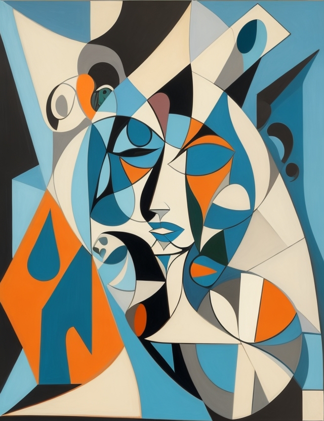 Modern art in Picasso style AI generated