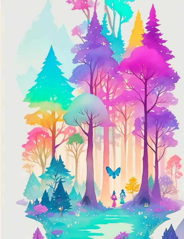 Colorful forest - apparel and phone cases