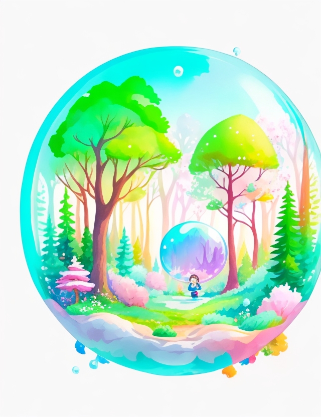 Enchanted forest inside a bubble - children's clothes